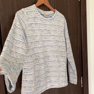 Loft Struped Boucle Sweatshirt Top XS